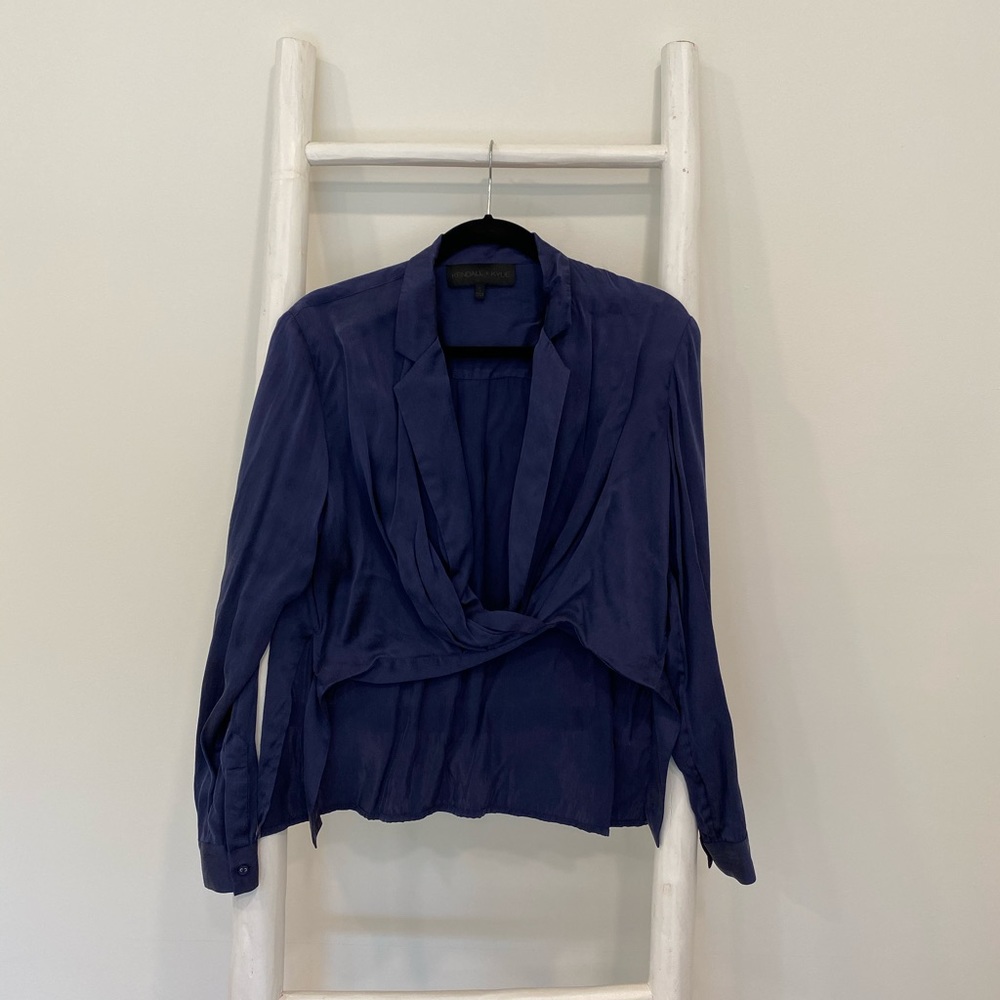 Kendall + Kylie Soft Feel Navy Crop Top